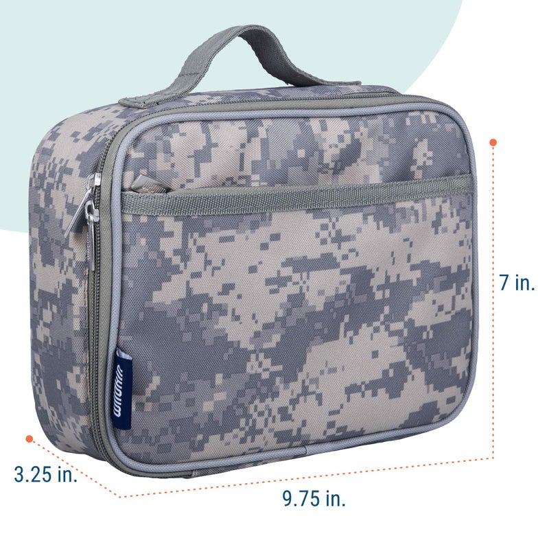 Wildkin Kids Insulated Lunch Box â€“ Durable and Reusable for School & Travel - Digital Camo - Image 3